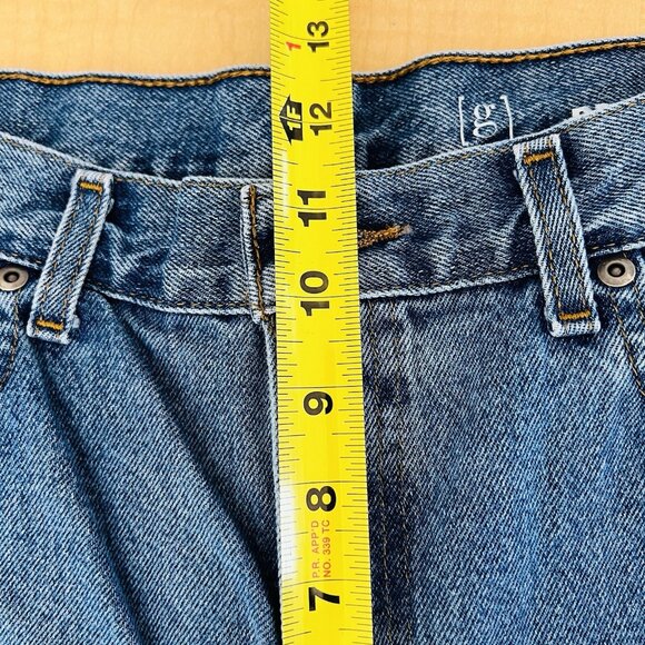 George Men's Blue Denim Jeans Size 34x30 Regular Fit Mid Rise Straight Cotton - Picture 7 of 8